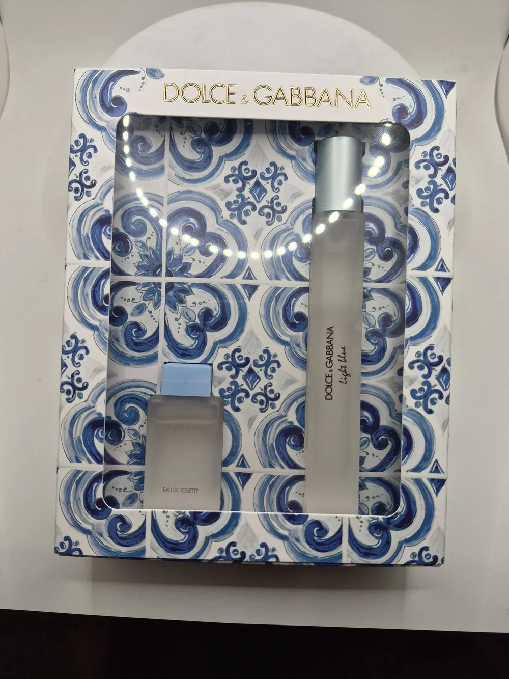 D&G Light Blue EDT Gift Set 4.5ml + 10ml Travel Size Brand New